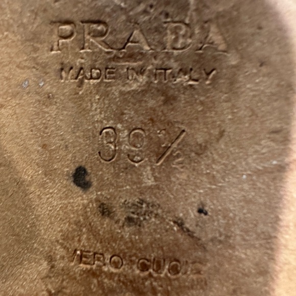 Authentic PRADA Genuine Sky Blue Leather Lago Gladiator Strappy Sandals Sz 39.5 - Picture 13 of 13